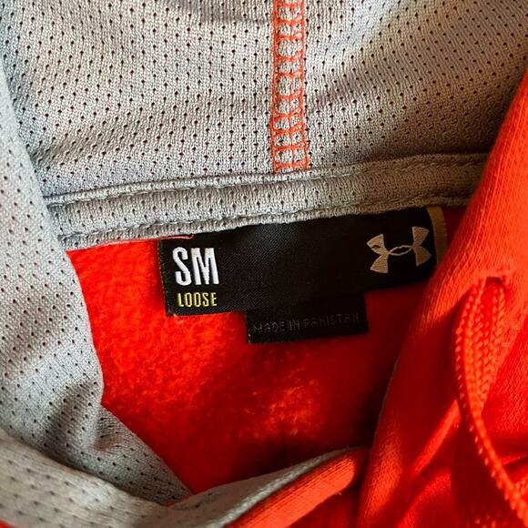 Princeton University pullover orange hoodie size small under Armour - Picture 7 of 7